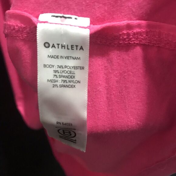 Athleta Essence Tank Top Side Slit XS Extra Small Sleeveless Hot Pink Activewear - Picture 3 of 8